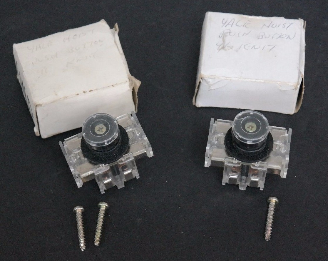Used LOT OF 2 NEW YALE HOIST 41-KNIT PUSHBUTTON SWITCHES 41KNIT