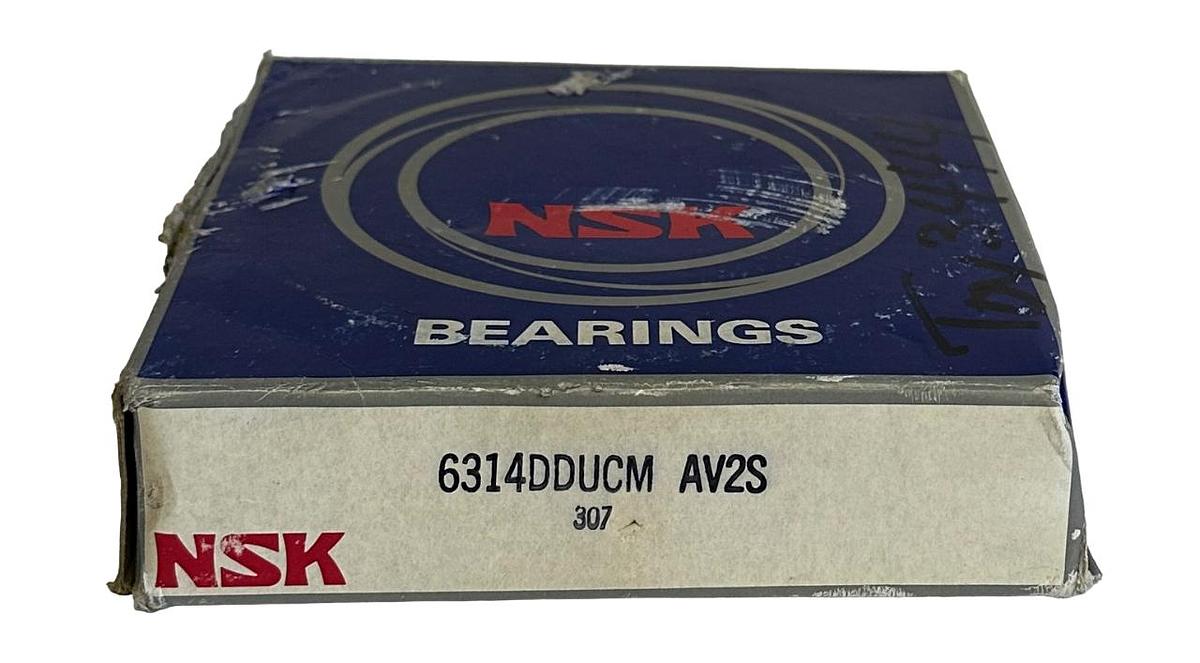 Used NEW NSK 6314DDUCM-AV2S / 6314DDUCM SINGLE ROW DEEP GROOVE BALL BEARING