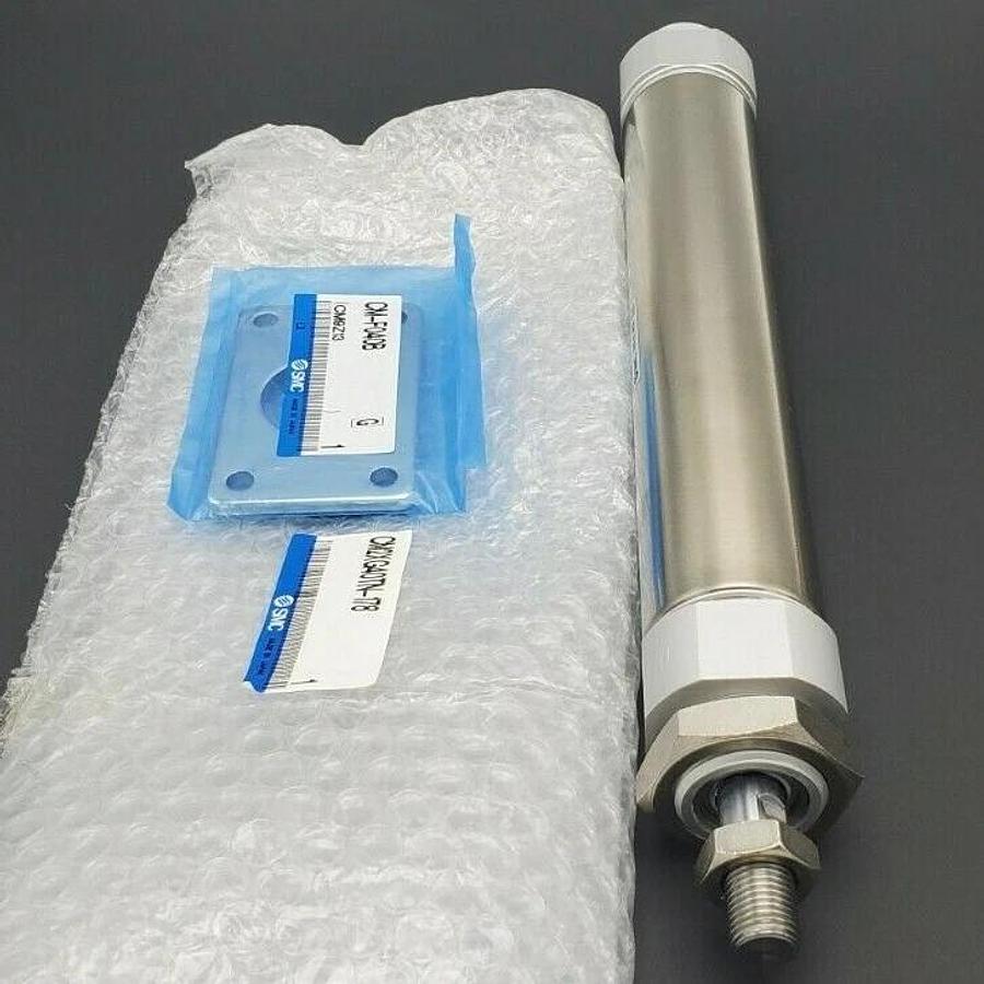 Used NEW SMC CM2XG40TN-178 MICROSPEED CYLINDER W/ CM-F040B CM9Z13 FLANGE BRACKETS