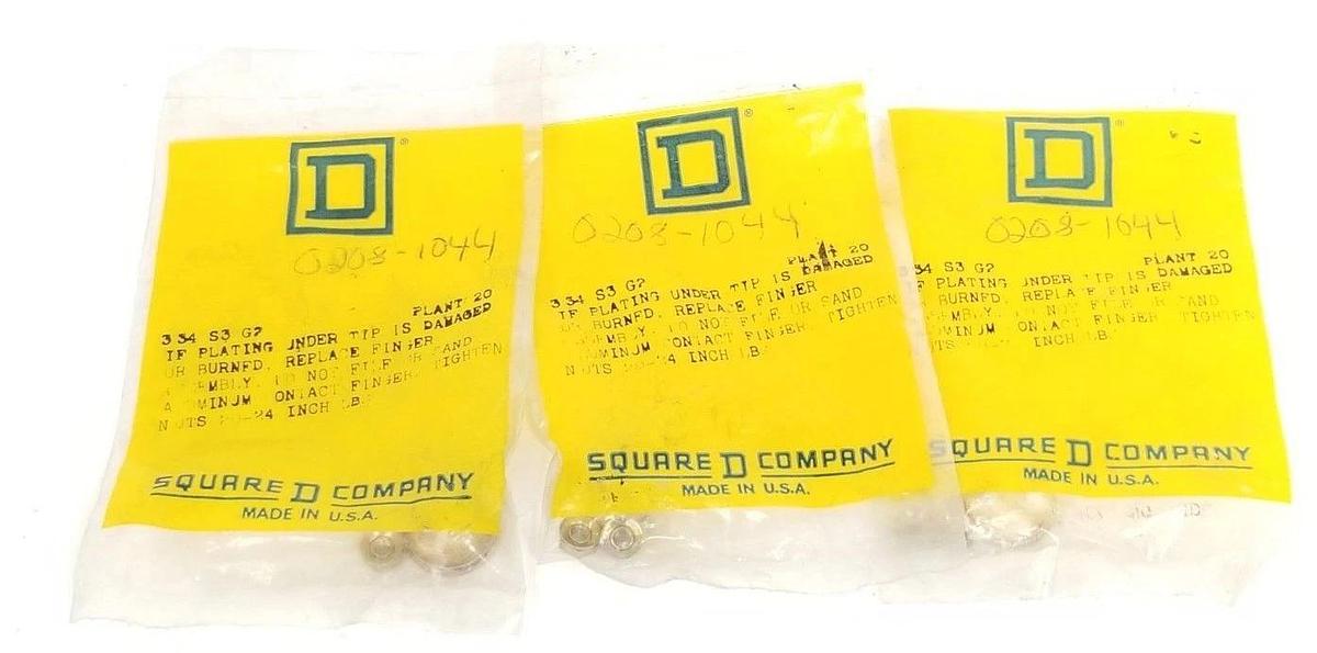 Used LOT OF 3 NEW SQUARE D 334-S3-G2 TIPS 0208-1044 334S3G2