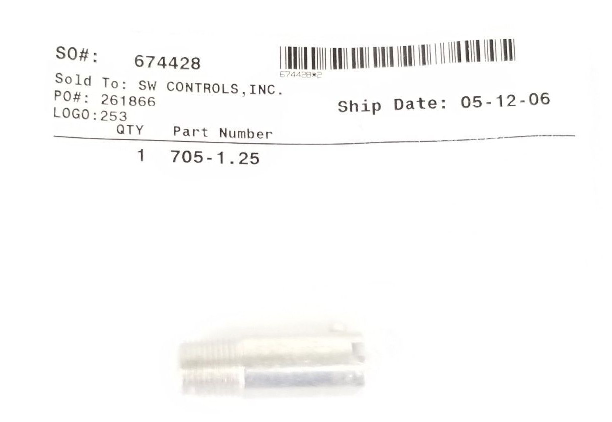 Used NEW PYROMATION INC. 705-1.25 BAYONET FITTING SENSOR ADAPTER 705125