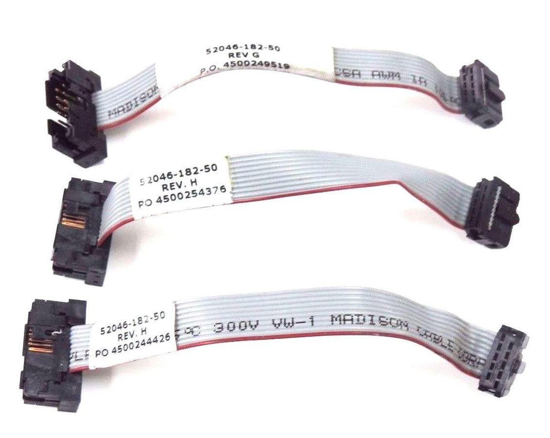 Used LOT OF 3 SQUARE D BELDEN 52046-182-50 RIBBON CABLES REV. H, G, 5204618250