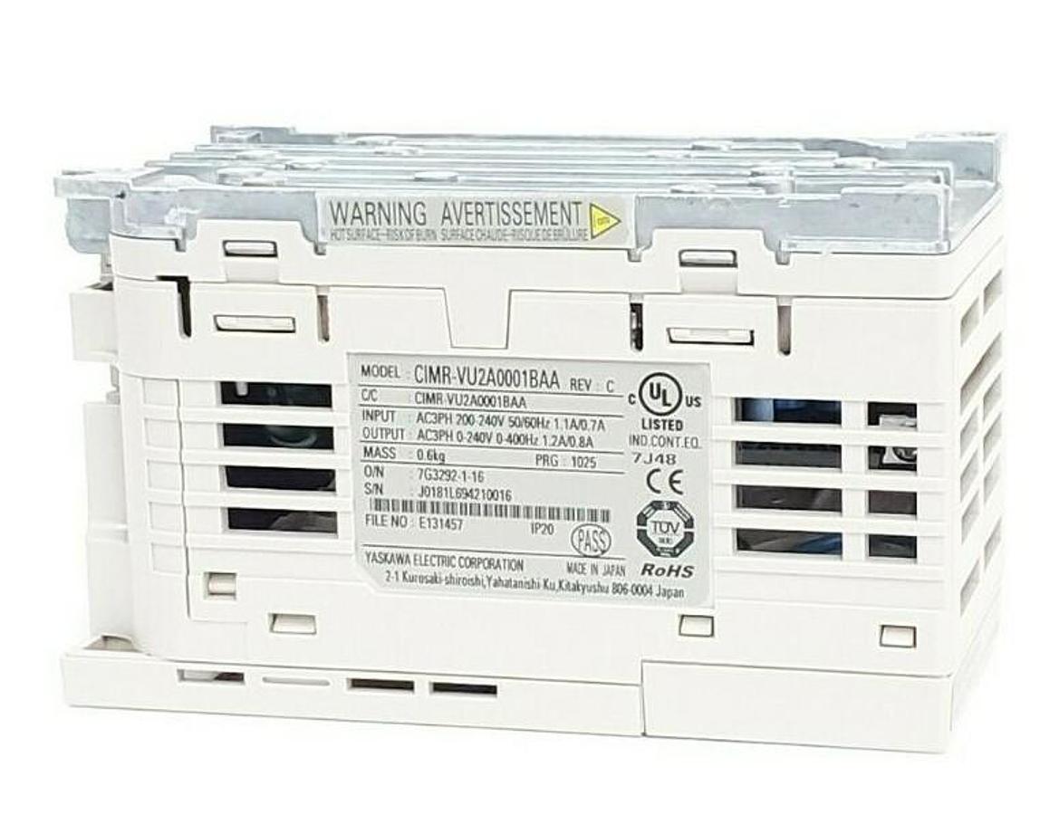 NIB YASKAWA CIMR-VU2A0001BAA AC DRIVE REV. C 200V 3PH 1.2A/0.8A CIMRVU2A0001BAA