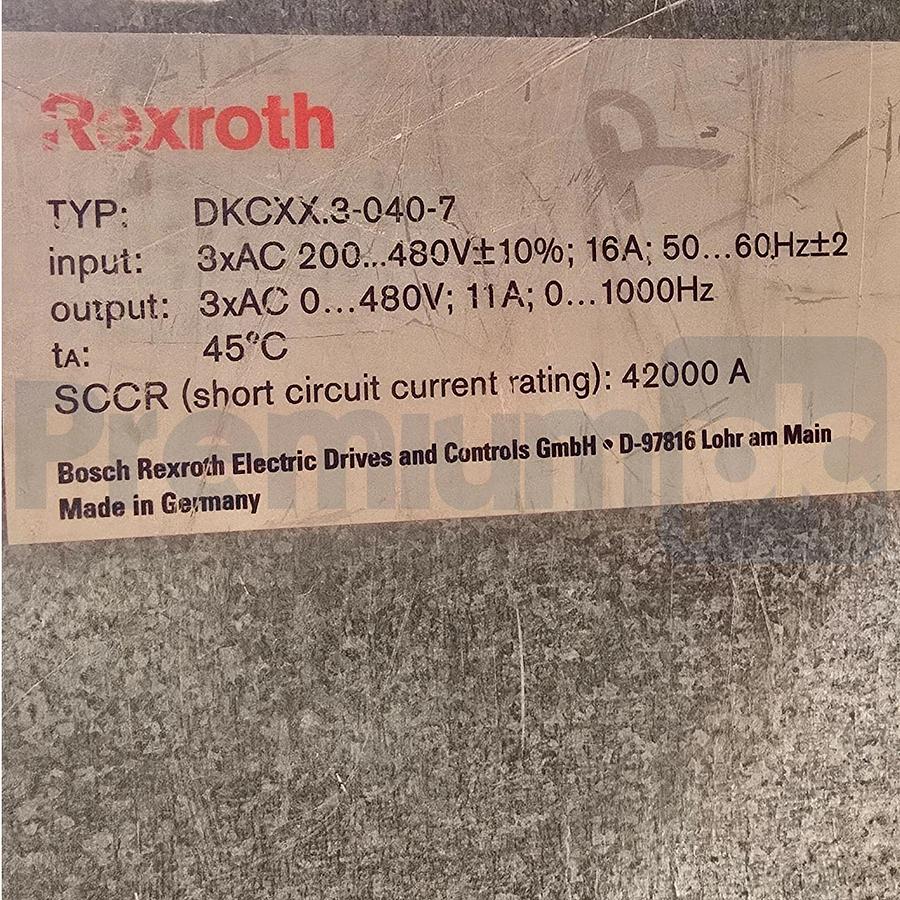Refurbished Rexroth Indramat DKC03.3-040-7-FW EcoDrive Servo Drive PROFIBUS R911279428 REP