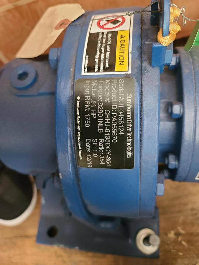 Used NEW SUMITOMO CHHJ-6135DCY-354 CYCLO 6000 SPEED REDUCER W/ ADAPTOR PA055670