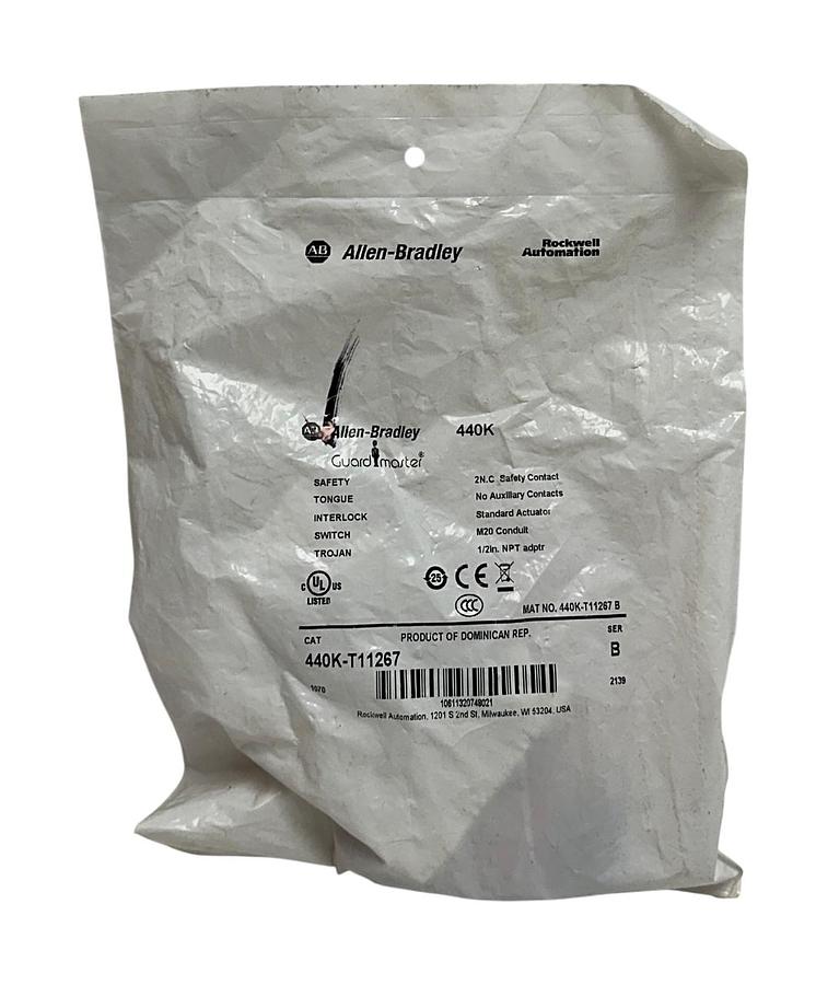 Used ALLEN BRADLEY 440K-T11267 /B Guardmaster TROJAN TI5 SAFETY TONGUE INTERLOCK NSMP