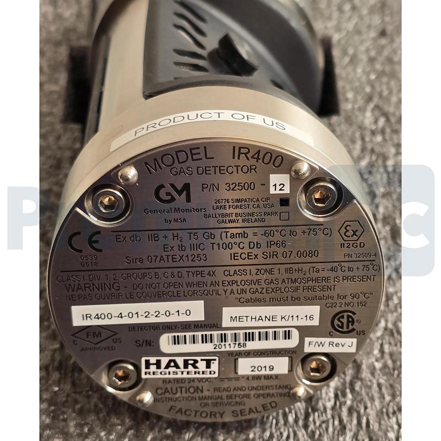 MSA GENERAL MONITORS IR400 HART GAS DETECTOR IR400-4-01-2-2-0-1-0 32500-12 NSNP