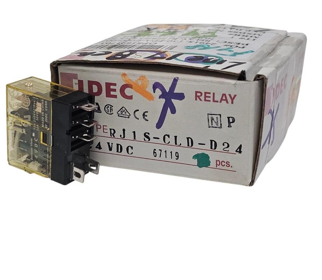 BOX OF 8 NEW IDEC RJ1S-CLD-D24 SLIM POWER RELAYS RJ1SCLDD24 24VDC