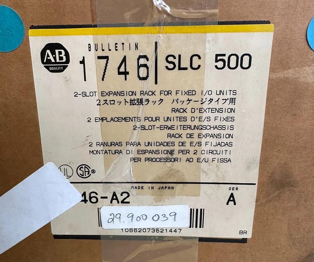 NEW ALLEN BRADLEY 1746-A2 /A SLC 500 2-SLOT EXPANSION RACK FOR FIXED I/O UNITS