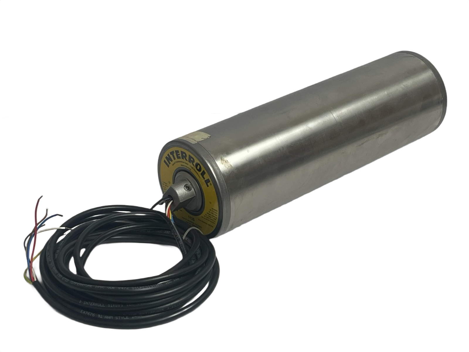Used Interroll 113S Drum Motor | 180W 480V 3PH | Ø 113.3mm SL: 340mm | New Surplus