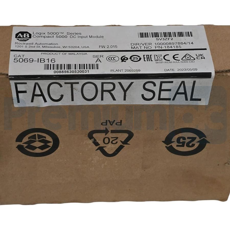 Used Allen Bradley 5069-IB16 /A CompactLogix 5000 16-Ch 24V DC Sink Input Module NSFS