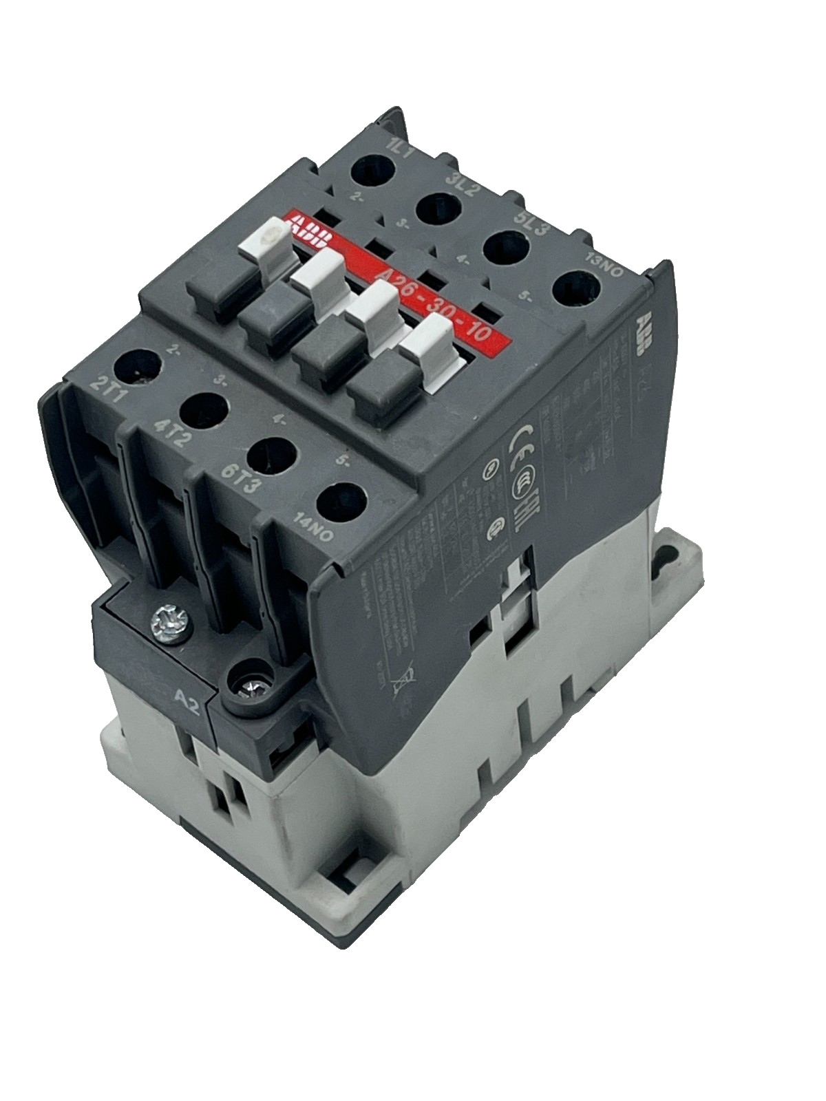 Used ABB A26-30-10 R84 Contactor 110-120V AC 3-Pole 26A 1 NO Auxiliary, NSNP