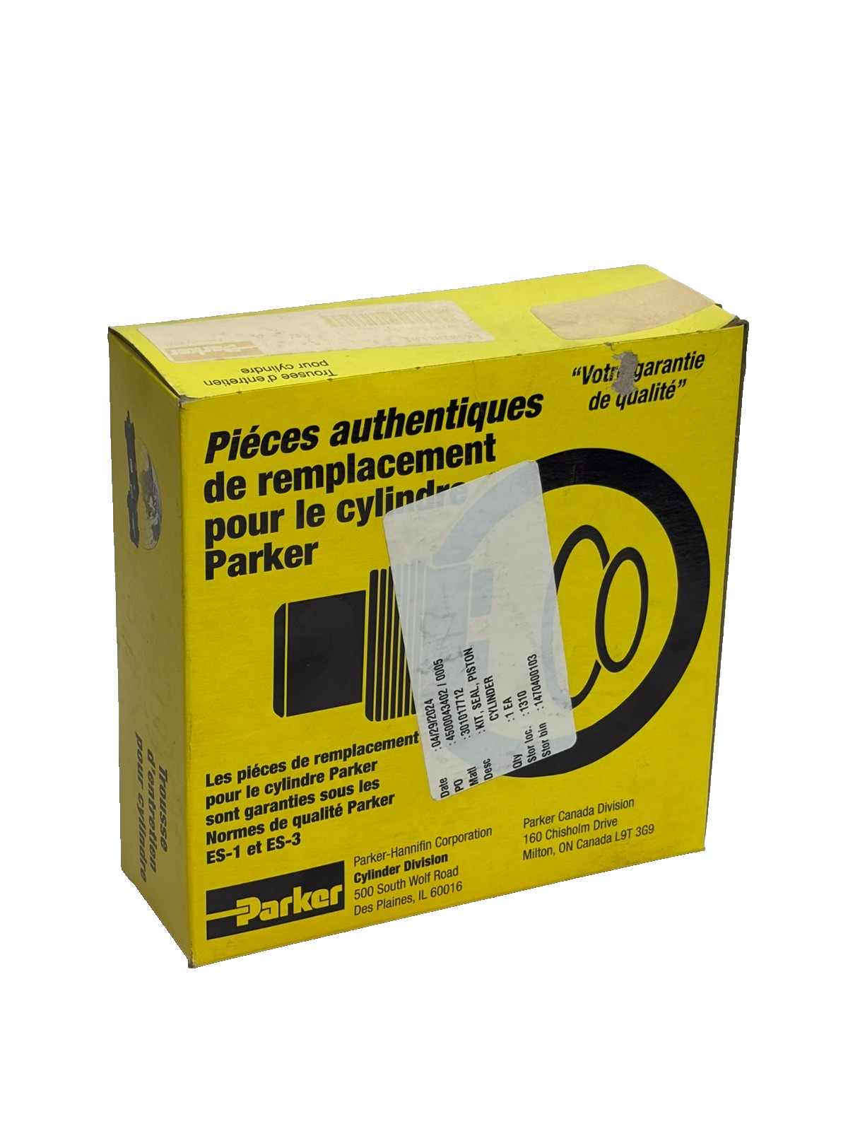 Used Parker PK502HLL01 Hydraulic Cylinder Piston Seal Kit 5 Inch Bore Buna-N Class 1