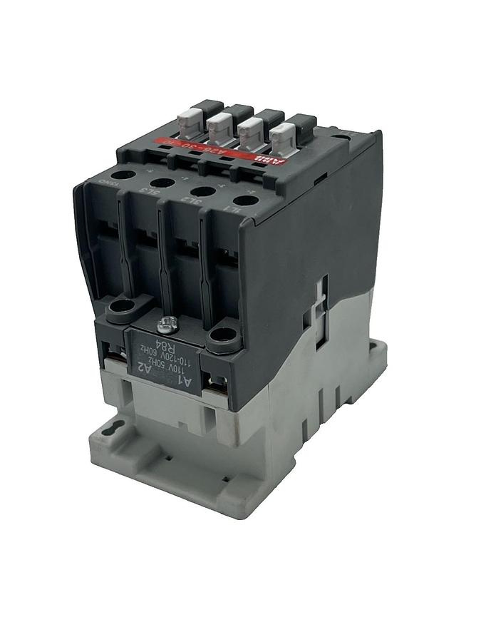 Used ABB A26-30-10 R84 Contactor 110-120V AC 3-Pole 26A 1 NO Auxiliary, NSNP