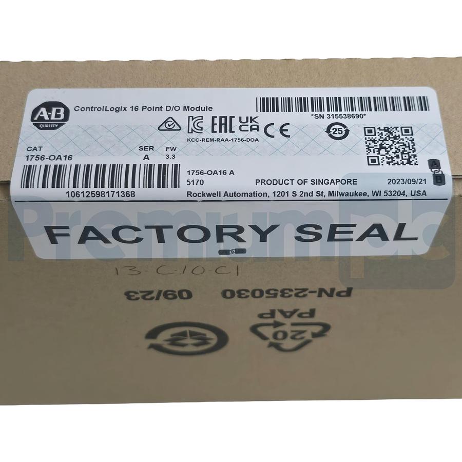 Allen-Bradley 1756-OA16 /A ControlLogix 16-Pt Digital Output Module FW 3.3 NSFS