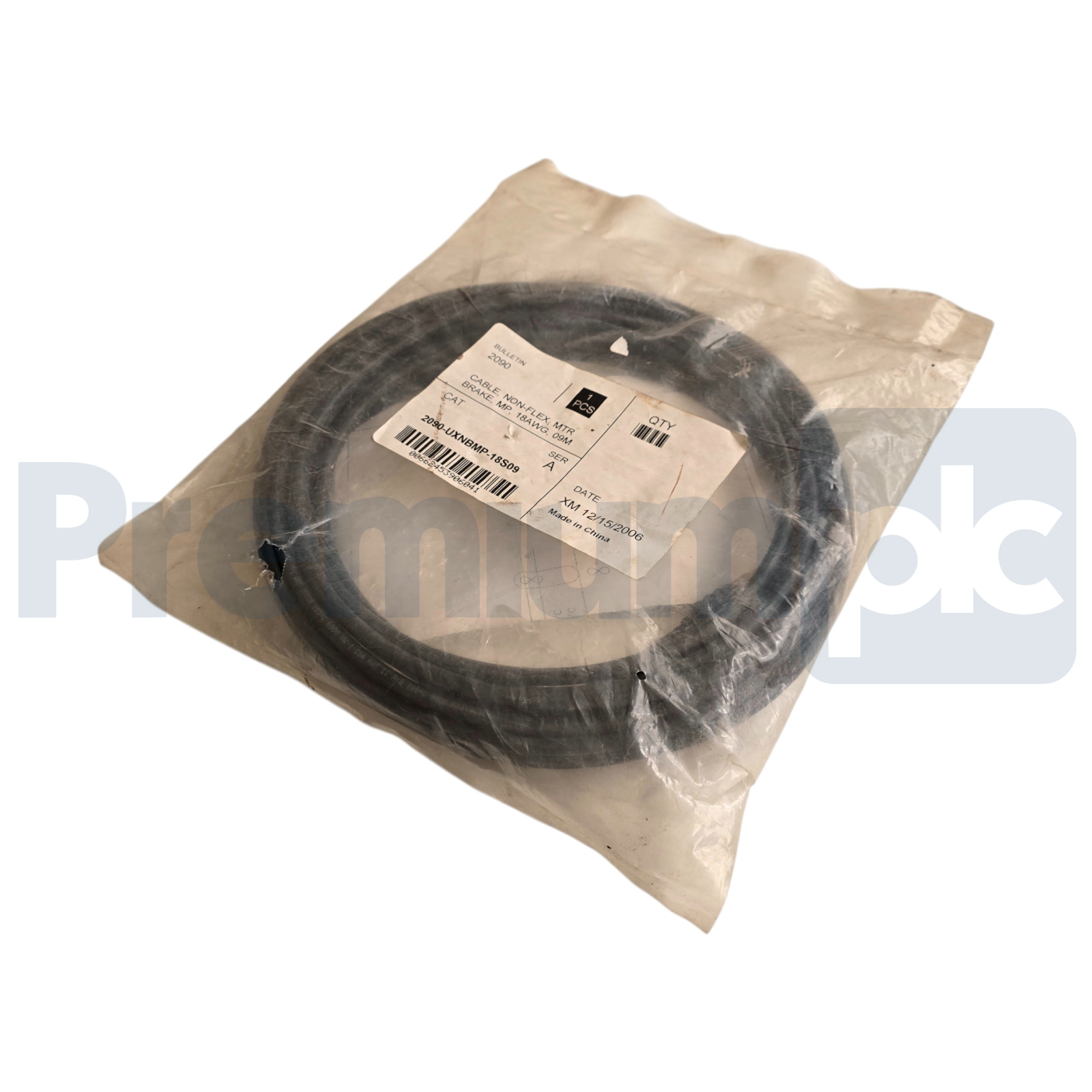 Used ALLEN BRADLEY 2090-UXNBMP-18S09 /A MP-Series 9m-LENGTH MOTOR BRAKE CABLE NSMP