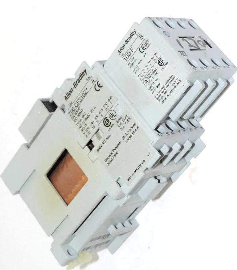 Used ALLEN BRADLEY 700-CF310Z* SER. A RELAY COIL, WITH AB 100-F SER. B & 100-FSD250 A