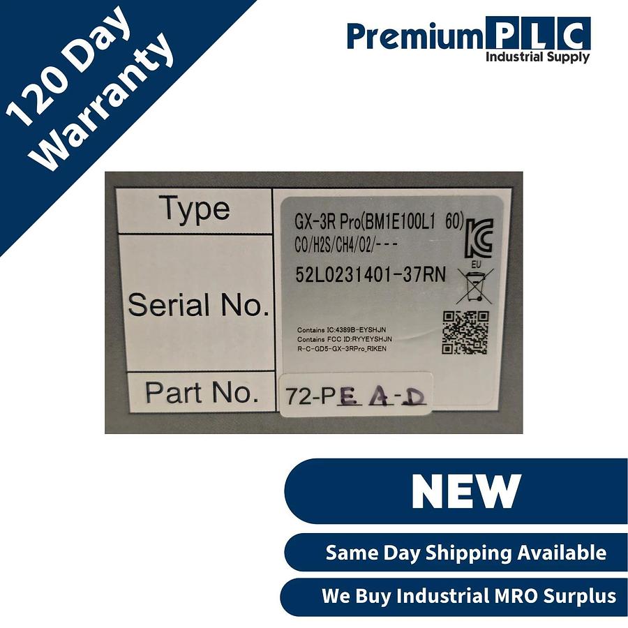 NEW RKI 72-PEA-D GX-3R Pro LEL/Oxy/CO/CO2 (10000 ppm) DETECTOR WIRELESS COMM.