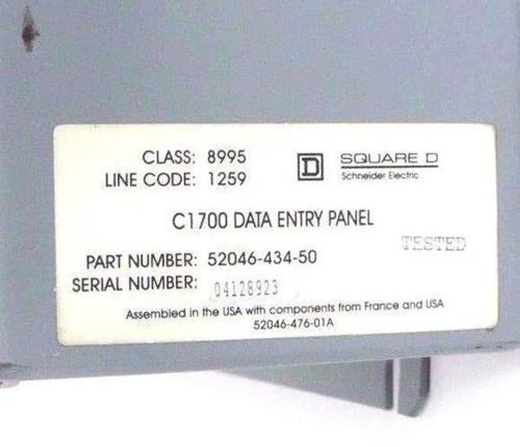 Used SQUARE D 52046-434-50 C1700 DATA ENTRY PANEL MAGELIS XBT-PM027110 5204643450