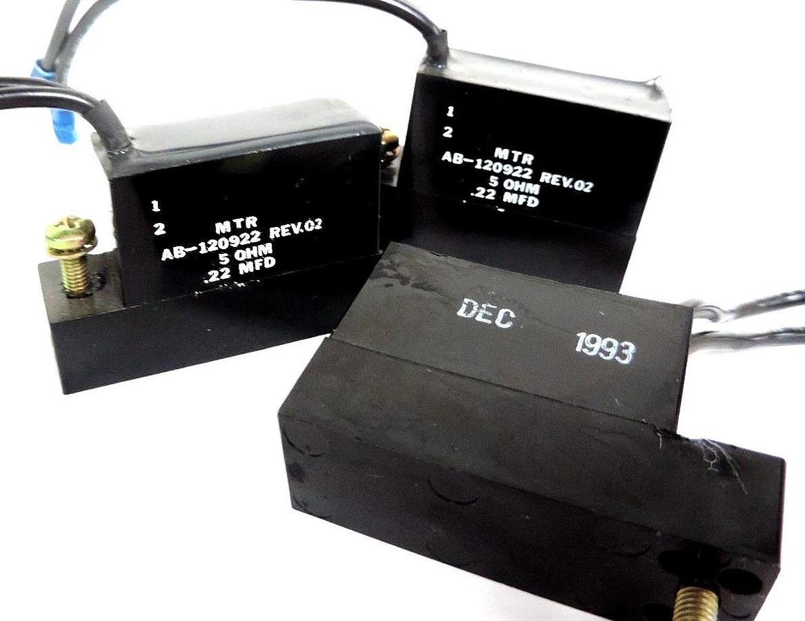Used LOT OF 3 MTR AB-120922 REV.02 CAPACITORS AB120922