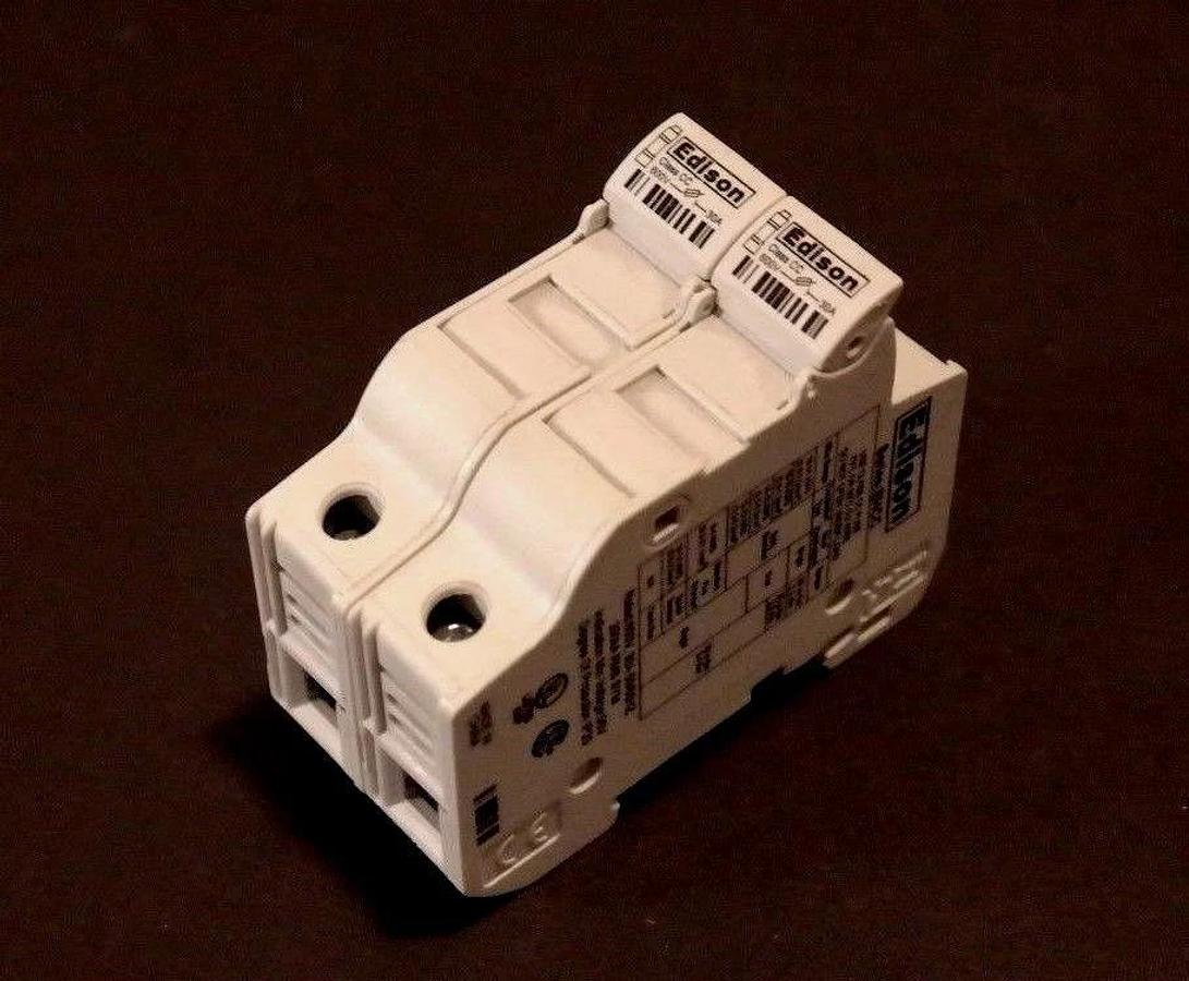 Used EDISON EHCC FUSEHOLDER 2-FUSE, 600V, 30A, 50/60HZ