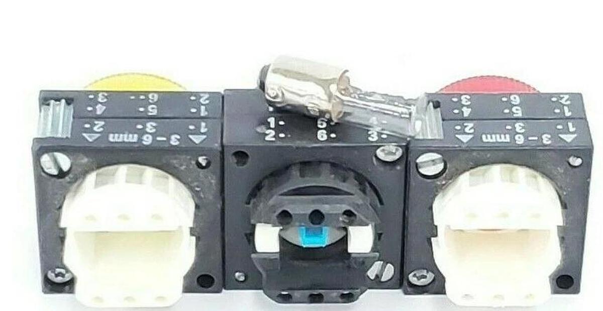 Used LOT OF 3 GENERIC PUSHBUTTONS / INDICATOR LIGHT COVERS