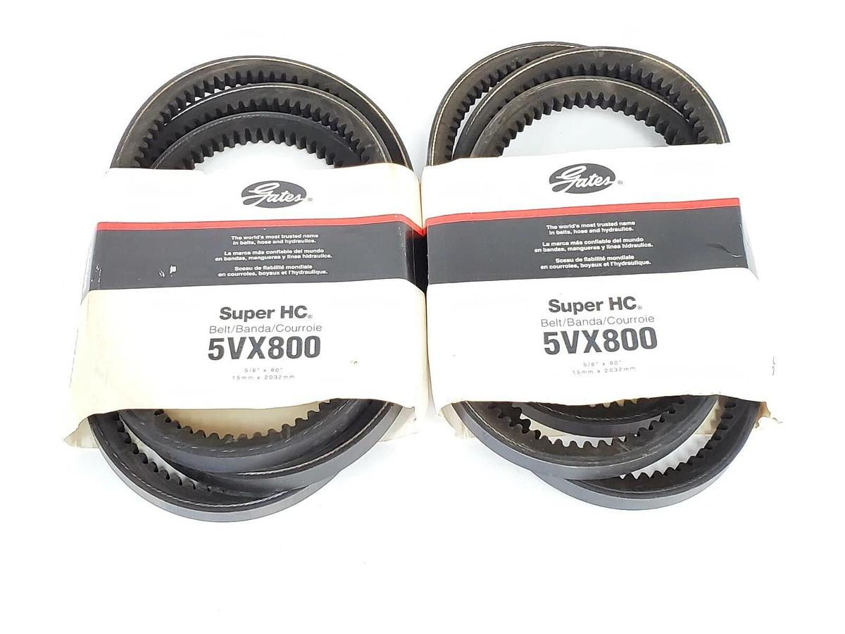 Used LOT OF 2 NEW GATES 5VX800 BELTS 5/8'' X 80''