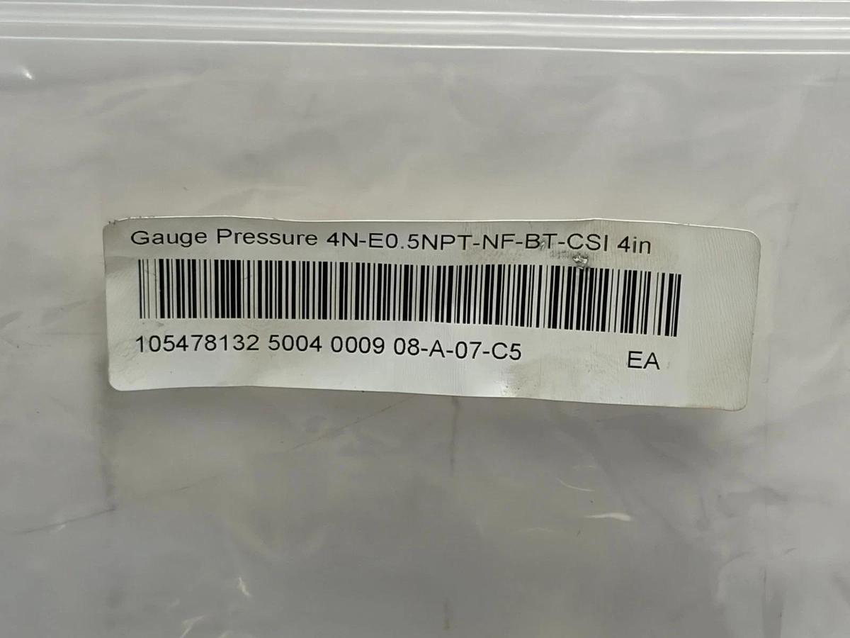 NEW CSI Insta-Flow 4" Stainless Pressure Gauge 0-160 PSI 1/2" NPT Bottom Mount