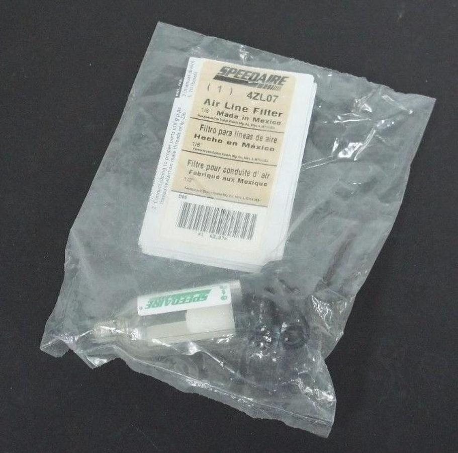 NEW SPEEDAIRE 4ZL07 AIR LINE FILTER 1/8"