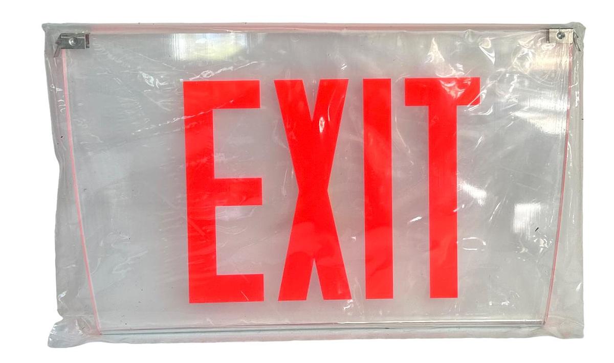 Used NEW PHILIPS CN6RCA1ICT EDGE-LIT LED EXIT SIGN DAY-BRITE RED/CLEAR 6'' LETTERS