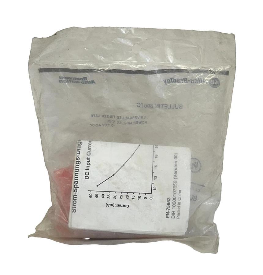 Used ALLEN BRADLEY 800TC-N374 /A UNIVERSAL LED SAFE POWER MODULE 12-130VAC/DC NSFS