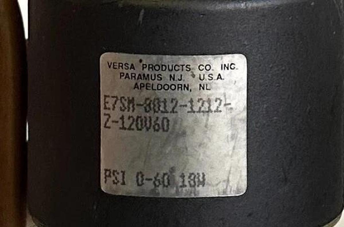 Refurbished VERSA E7SM-8012-1212-Z-120V60 / E7SM80121212Z120V60 SOLENOID COIL 0-60PSI 18W