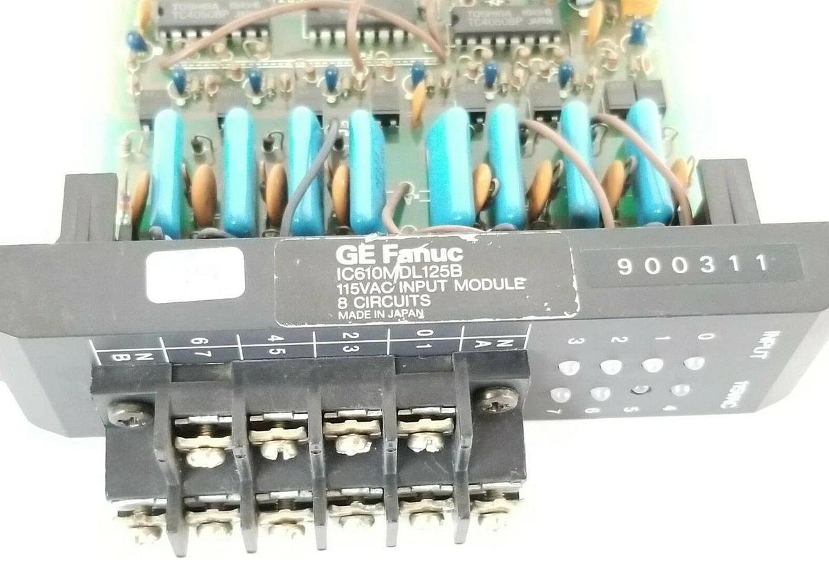 Used GE FANUC IC610MDL125B INPUT MODULE 115VAC 8 CIRCUIT IC610MDL125