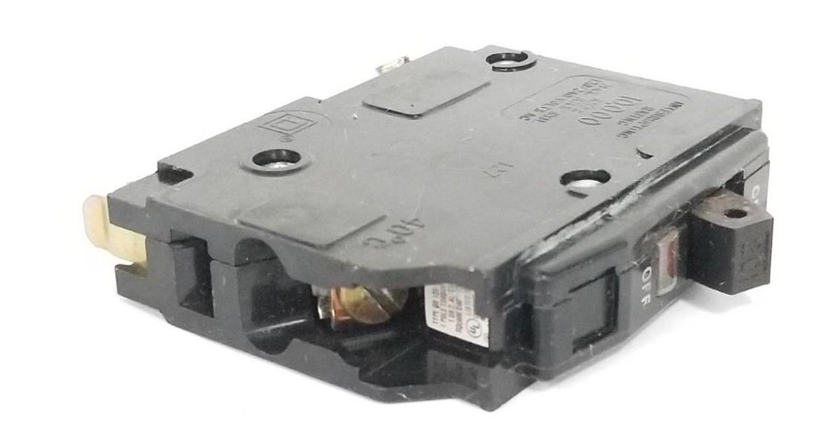 Used LOT OF 10 SQUARE D TYPE QO 120/240VAC 1 POLE CIRCUIT BREAKERS LM-2120