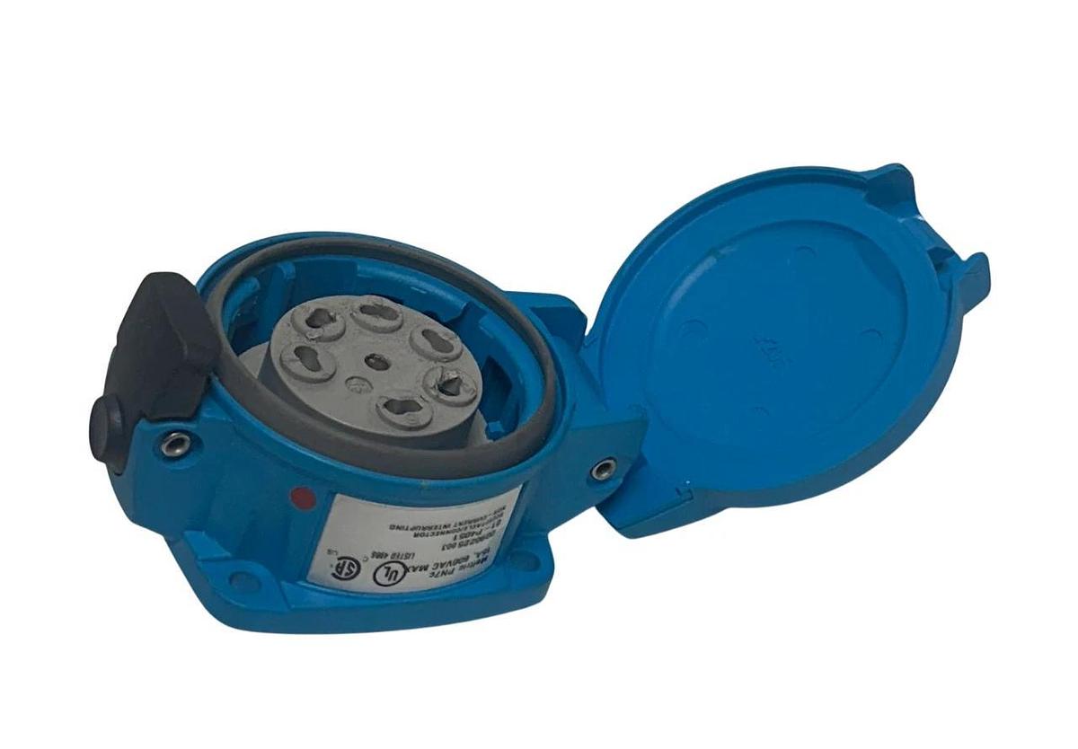 Used MELTRIC CORPORATION 01-P4051 / 01P4051 INLET/ PLUG PN7c 15A 5P + G 600VAC USNP