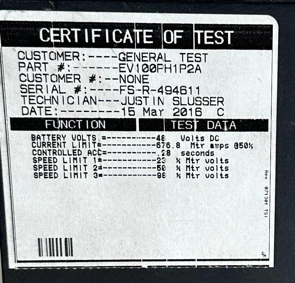 Refurbished REPAIRED GE EV100PH1P2A / 1500209-85 P2 VEHICLE CONTROL CARD IC3645EV 2016 TEST