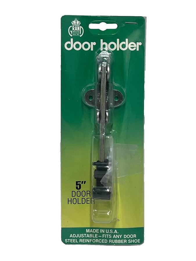 (2) GRAND SPECIALTIES 5" DOOR HOLDERS ADUJUSTABLE STEEL/RUBBER SHOE 605-Z