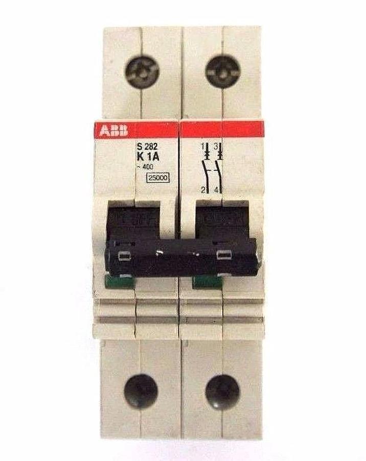 Used ABB S282-K1 CIRCUIT BREAKER, 1AMP, 2POLE, 277/480VAC, S282K1A