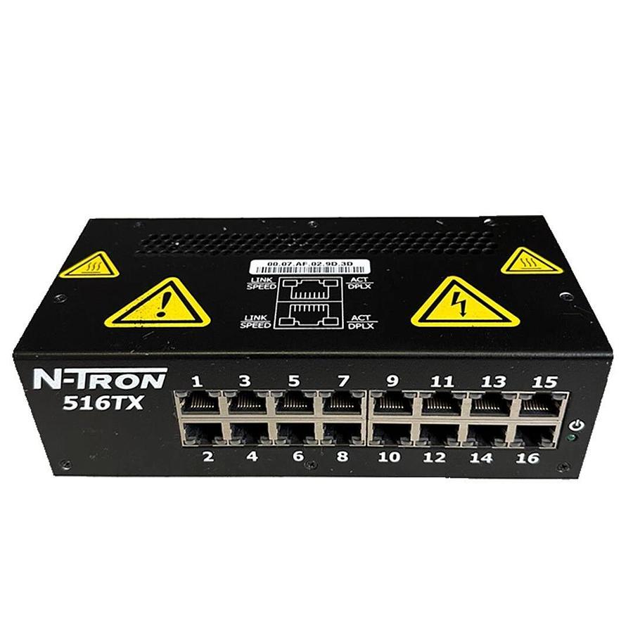 Used N-TRON 516TX-A / 516TXA INDUSTRIAL ETHERNET SWITCH 16-PORT 10/30VDC 1.0A 516TX