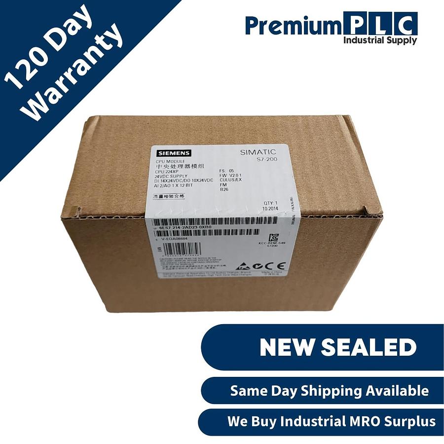 Used NEW F/S SIEMENS 6ES7214-2AD23-0XB0 SIMATIC S7-200 CPU 224XP MODULE FW: V2.0.1