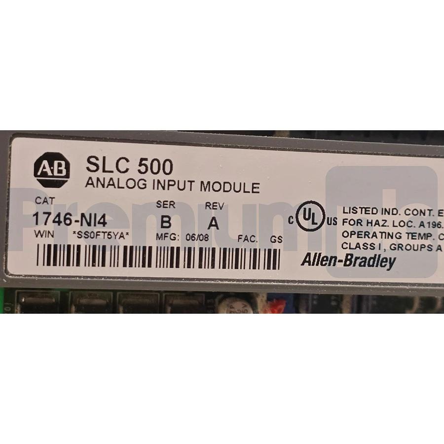 Used Allen-Bradley 1746-NI4 /B SLC 500 4-Ch Analog Input Module Rev. A 1746NI4 USPI
