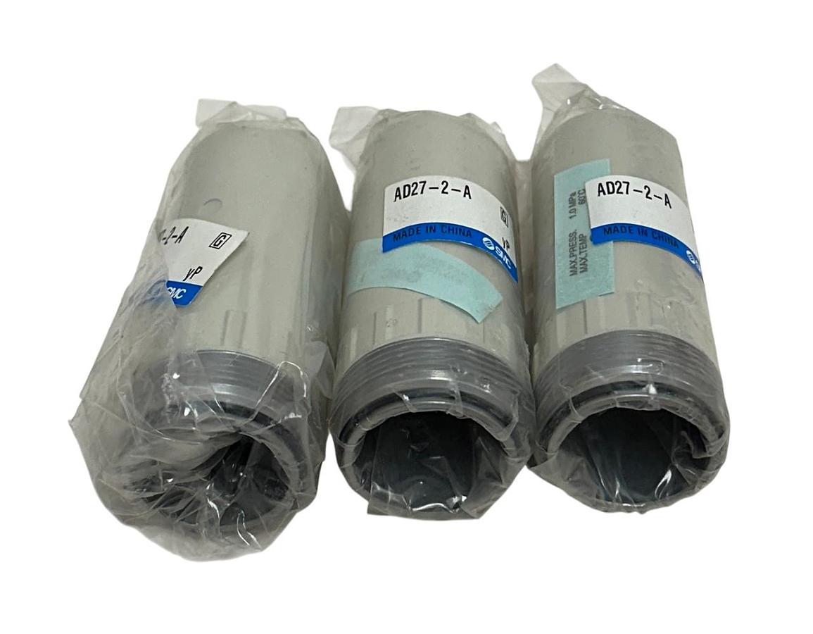 Used 3 SMC AD27-2-A / AD272A AIR FILTER MASS PRO BOWL ASSEMBLIES AUTO-DRAIN NC NSMP