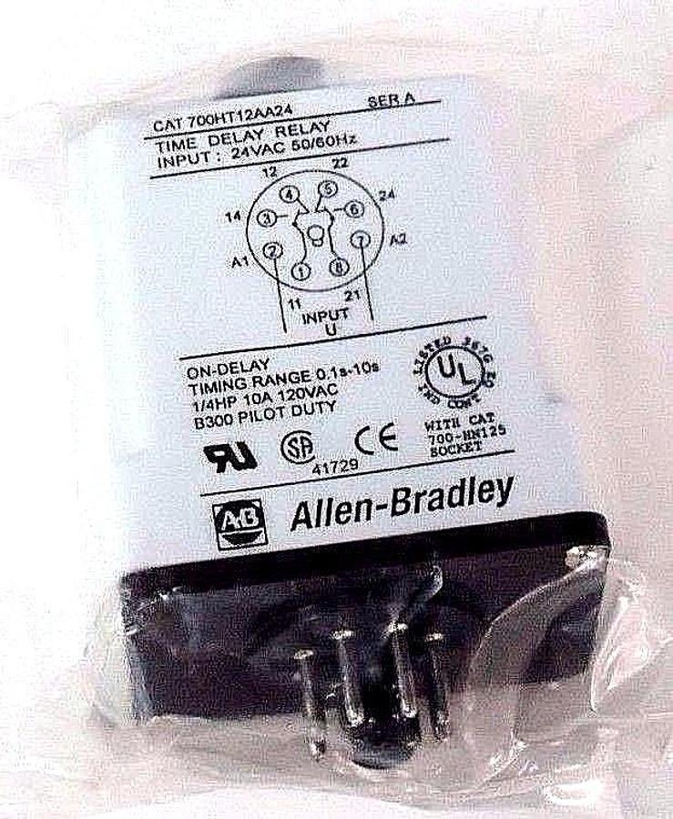 Used NIB ALLEN BRADLEY 700-HT12AA24 TIMING RELAY SERIES A 700HT12AA24