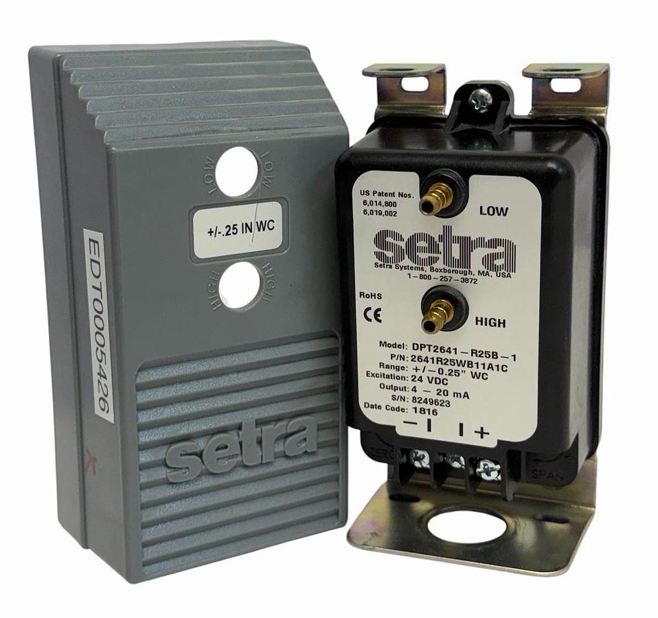 Used SETRA DPT2641-R25B-1 PRESSURE TRANSDUCER 4-20MA 24VDC DPT2641R25B1