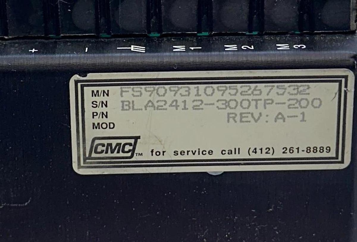 Used CLEVELAND MOTION CONTROLS CMC BLA2412-300TP-200 Servo Drive Controller USNP