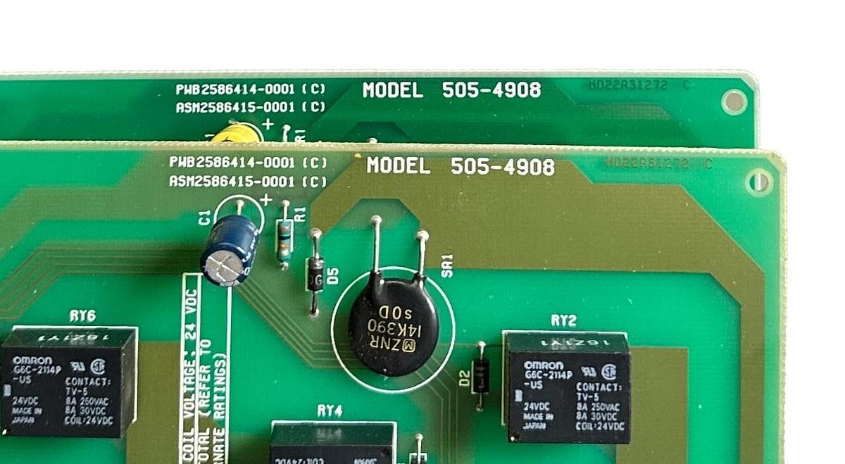 Used 2 SIEMENS TEXAS INSTRUMENTS 505-4908 / 5054908 8-PT 505 RELAY OUTPUT MODULE