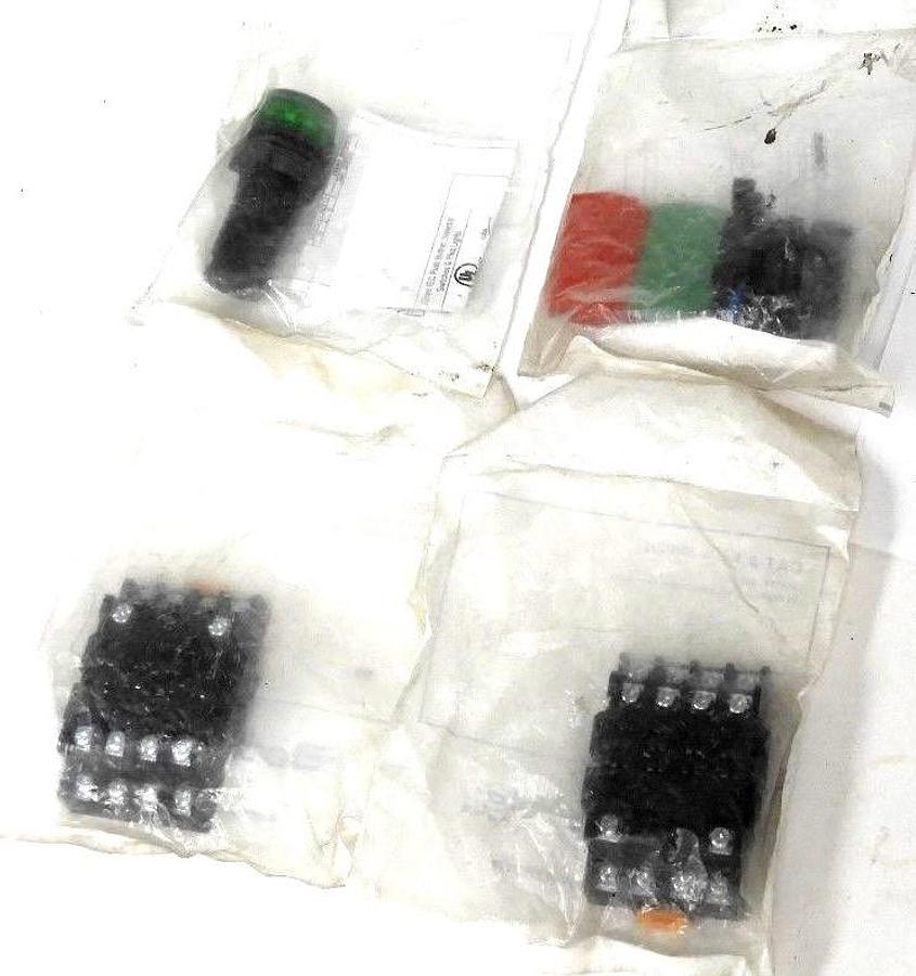 LOT OF NEW CB CONTROLS GPRA-SB14U2 TERMINAL SOCKETS W/ GREEN PUSHBUTTONS