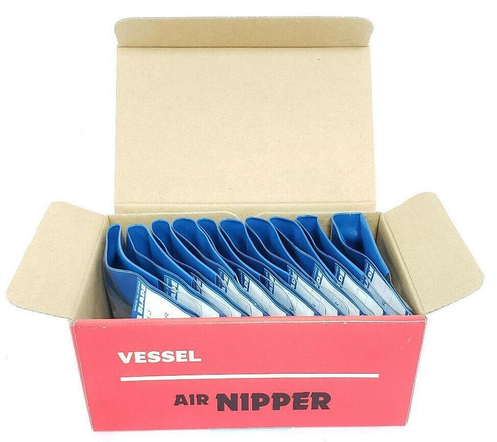 Used BOX OF 10 NEW VESSEL NY05RBJ AIR NIPPER EXTRA BLADES GT-NY05R, STRAIGHT, 1.6mm