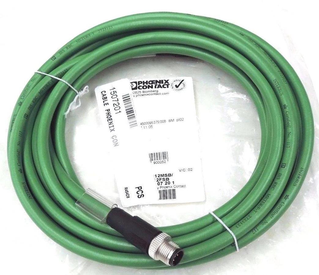 Used NEW PHOENIX CONTACT SAC-5P-M12MSB/5,0-900/M12FSB CABLE CONN. ORD. NO. : 1507201
