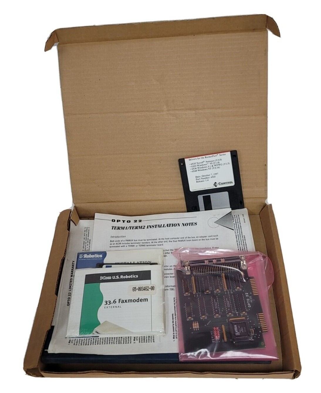 Used NEW OPTO 22 AC28 INTERFACE CARD ISA BUS TO PAMUX BUS